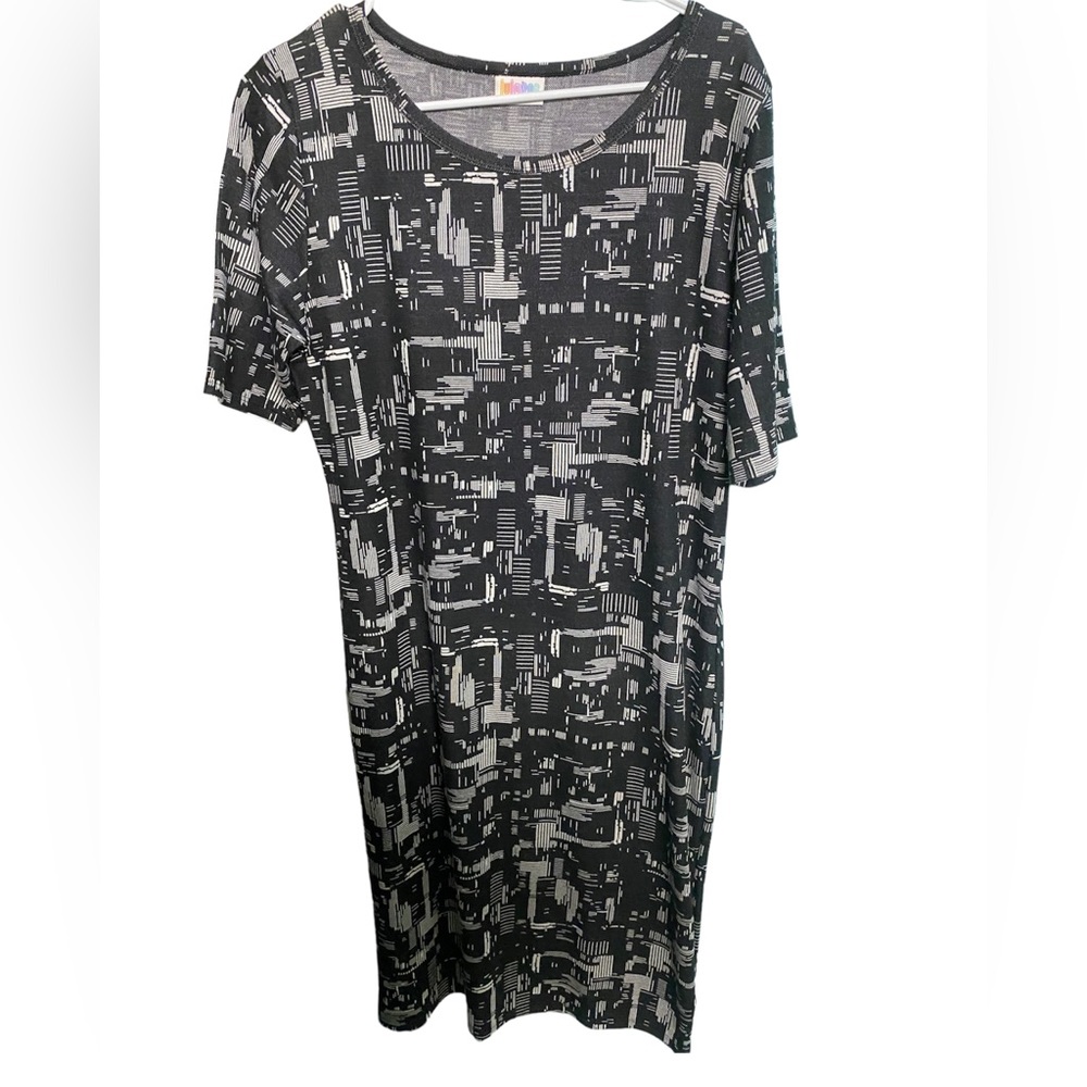 LuLaRoe Black and White Geometric Dress